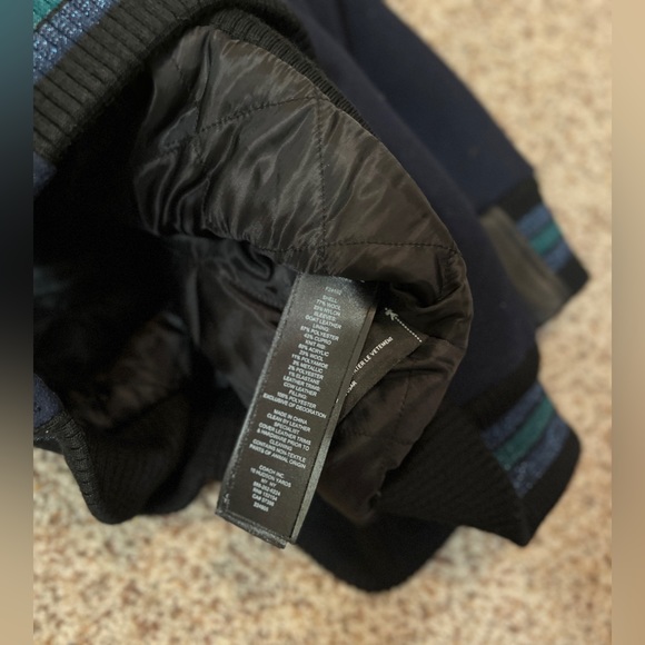 NEW Coach Boyfriend Varsity Letterman Navy Blue Wool Jacket Coat, Unisex Size L - Picture 3 of 3